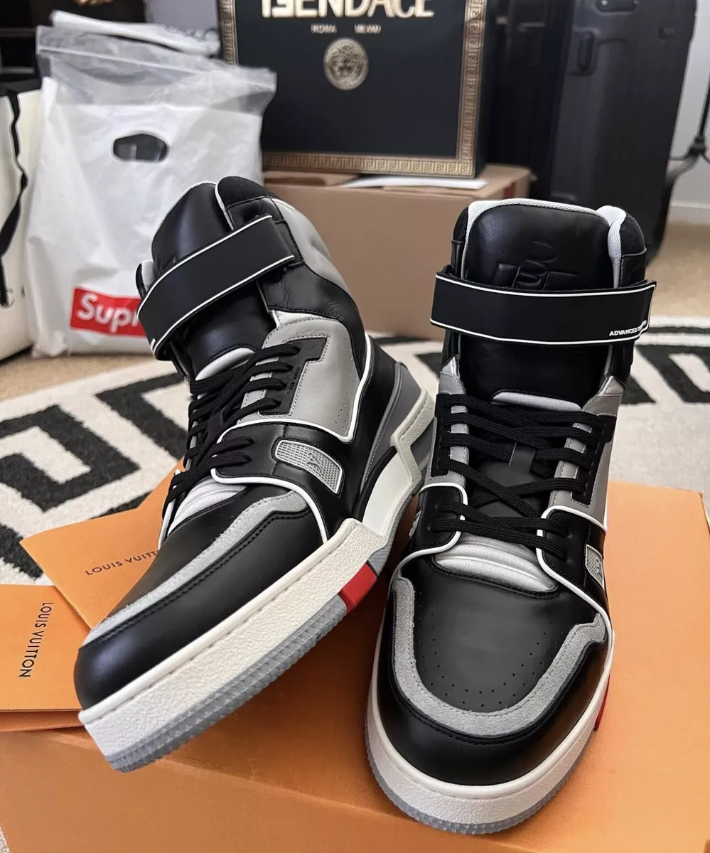 Louis Vuitton LV Trainer Sneaker Boot High Black Grey