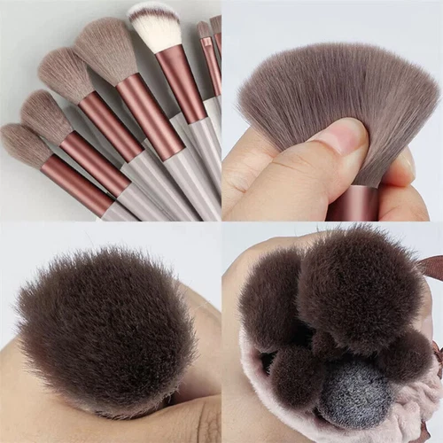 13Pcs Makeup Brush Set Make Up Concealer Brush Blush Powder Brush Eye Shadow Hig - Picture 3 of 5