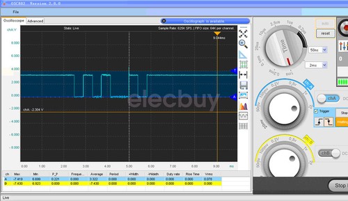 New LOTO OSC802 PC-Based USB Digital Oscilloscope 2 Channels 80MSa/s 25MHz - Picture 6 of 7