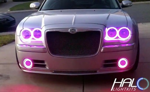 2005-2010 Oracle Chrysler 300 Colorshift LED Scheinwerfer + Nebel Halo Set - Bild 4 von 10