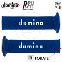 Paar Lenkergriffe Domino Perforiert Blau/Weiß Universal D.22-26