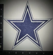 NFL DALLAS COWBOYS (STARS) LOGO EMBROIDERED PATCH IRON-ON ITEM Est.7"