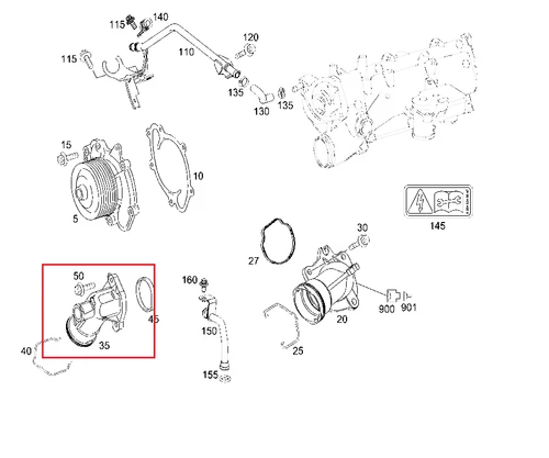 NUEVO TERMOSTATO REFRIGERANTE MERCEDES-BENZ E W212 A6422002215 ORIGINAL - Imagen 10 de 11