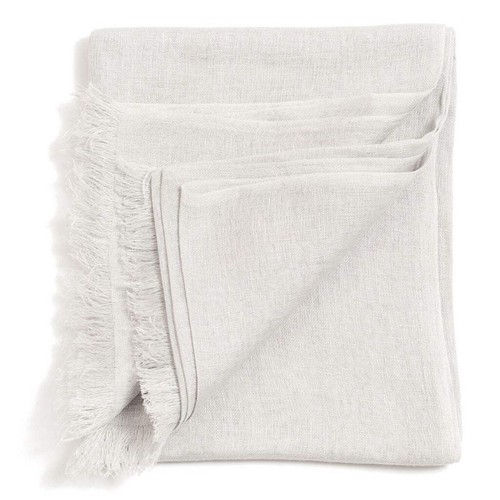 Coco Brown Hand Woven Linen Scarf - Picture 8 of 14