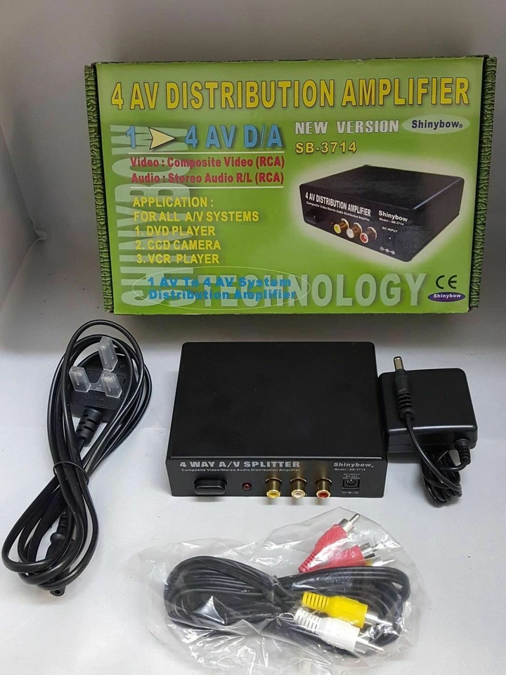 NEW Shiny Bow 4 AV Distribution Amplifier SB-3714 - Image 2 of 2