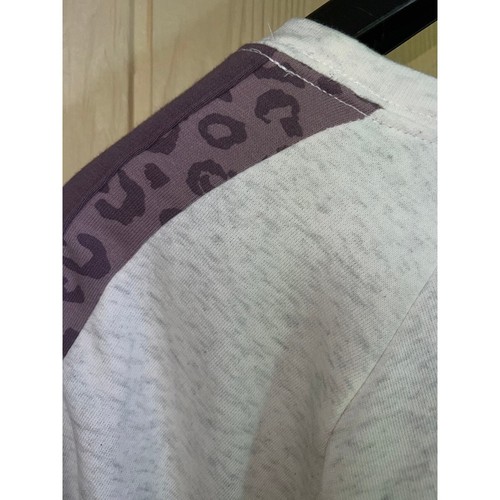 Livi Lane Bryant 22W 24W Sweatshirt Arm Stripe Purple Leopard Heather Cream NEW - Picture 7 of 8