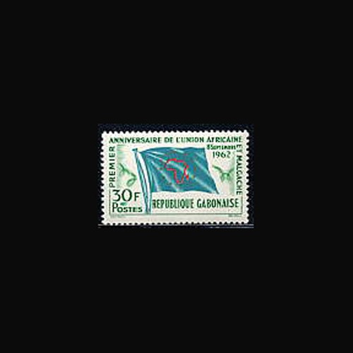 Gabon, Sc #165, MNH, 1962, Flag, African-Malgache Union - 第 1/1 張圖片