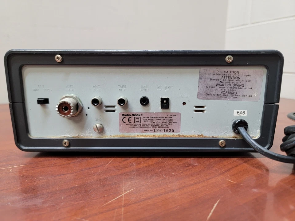 Radio Shack DX-394 Receptor de Comunicaciones LSB-USB-AM-CW Radio de Onda Corta c-x Foto 4 de 4