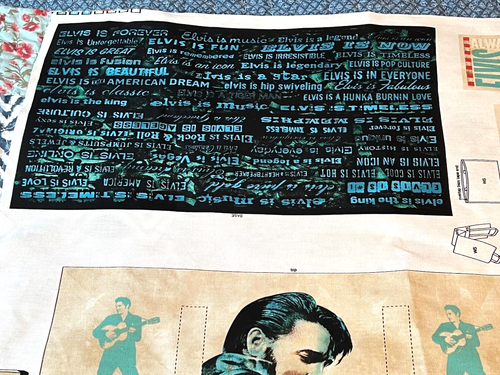 ELVIS PRESLEY TOTE BAG CRAFT PANEL - UN-CUT ~ READY TO SEW TOTE BAG - Picture 3 of 6