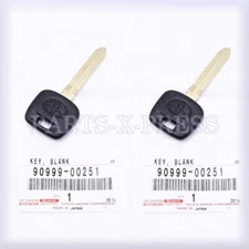 TWO GENUINE OEM TOYOTA CAMRY / FJ CRUISER UNCUT NON CHIP KEYS BLANK 90999-00251