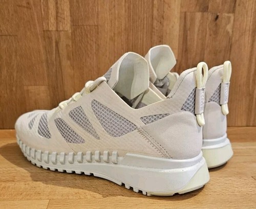 Ecco Womens Zipflex Breathable Mesh Comfort Leather Trainers Beige/Grey UK 3.5/4 - Picture 6 of 15