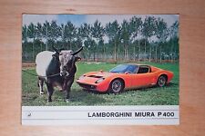 Lamborghini Miura P400 Sales Brochure - Italian with multilingual specifications