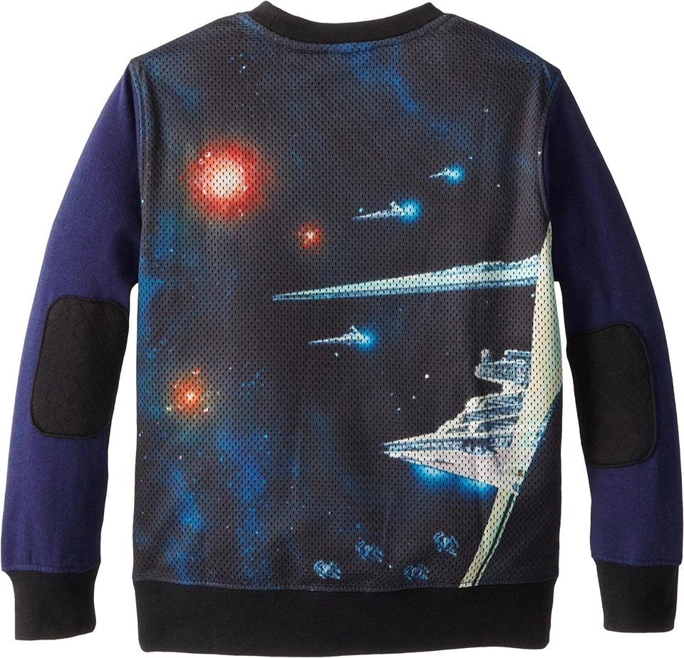 Star Wars Bad Dad Little Boys' Sublimated Mesh Crew Neck Sweatshirt, 4 - Image 2 of 2