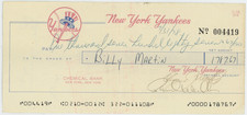 Billy Martin Signed Autographed New York Yankees Payroll Check AMCo LOA 31639