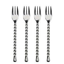 Gourmet Settings (GS) Silver Tear 18/10 Stainless Cocktail Fork (Set of Four)