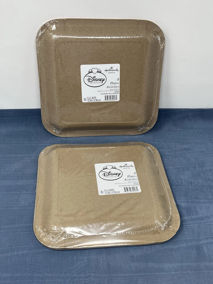 2 Packs DISNEY PRINCESS  DREAM PARTY 8 LUNCH PAPER PLATES---9" X 9"----    PARTY - Image 4 of 4