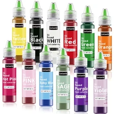 Oil Based Food Coloring Set for Chocolates Melts - Tasteless 12 Colors Edible...