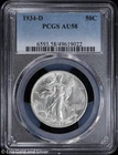 1934-D 50C Walking Liberty Half Dollar PCGS AU 58