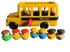 Vintage 1991 Fisher-Price Little People School Bus #2372 Chunky Figures Lot