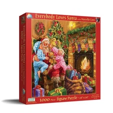 SunsOut Everyone Loves Santa 1000 pc Christmas Jigsaw Puzzle