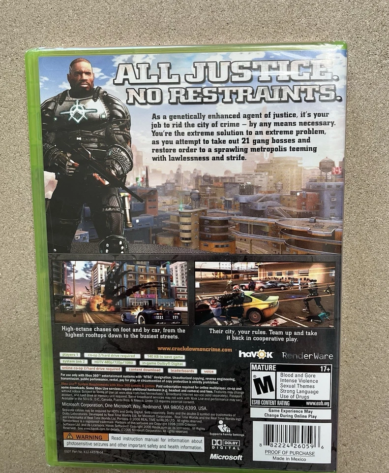 Crackdown Xbox 360 Sealed Launch Game (Do Not Sell Before 02/20/07) Brand New - Image 2 of 4