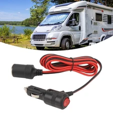 Cigarette Lighter 12V 24V 10‑15A Output Cigar Lighter Male Female Plugs