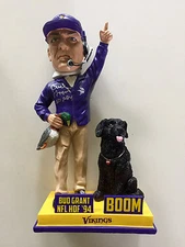Bud Grant SIGNED Bobblehead - Minnesota Vikings HOF'er RARE Lic. by NFL W/COA
