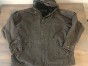 DRI-DUCK MEN'S XXL 2XL Dark Brown CANVAS HEAVY WORK COAT Jacket With