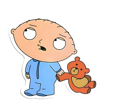 Family Guy STEWIE BRIAN GRIFFIN Anime Manga Cartoon Water Resistant Sticker 