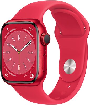 Apple Watch Series 8 GPS + Cellular 41mm Aluminium Red Rot Sportarmband LTE 4G