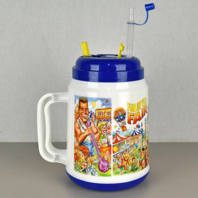 64oz Fun At The Fair Plastic Insulated Giant Travel Mug Whirley Drink Works For Sale Online Ebay