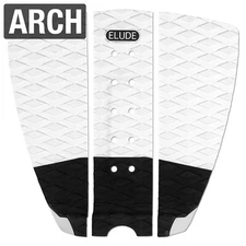 ELUDE Surfboard Traction Pad, Arch Bar, Full Size, 3M Adhesive - White/Black