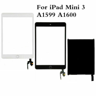 LCD Touch Screen Digitizer Part+Home Button For iPad Mini 3 2014 A1599 A1600 Lot