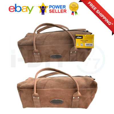 Rolson 450 mm strapazierfähige Leder Auftragnehmer Werkzeugtasche Wildleder Leder