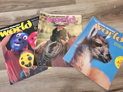 National Geographic World Magazine 1990 Lot Of 3 Vintage Sep,Nov