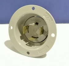 FLANGED INLET 4P 4W P&S 20A 125/208V Locking NEW Pass & Seymour P&S 7408SS