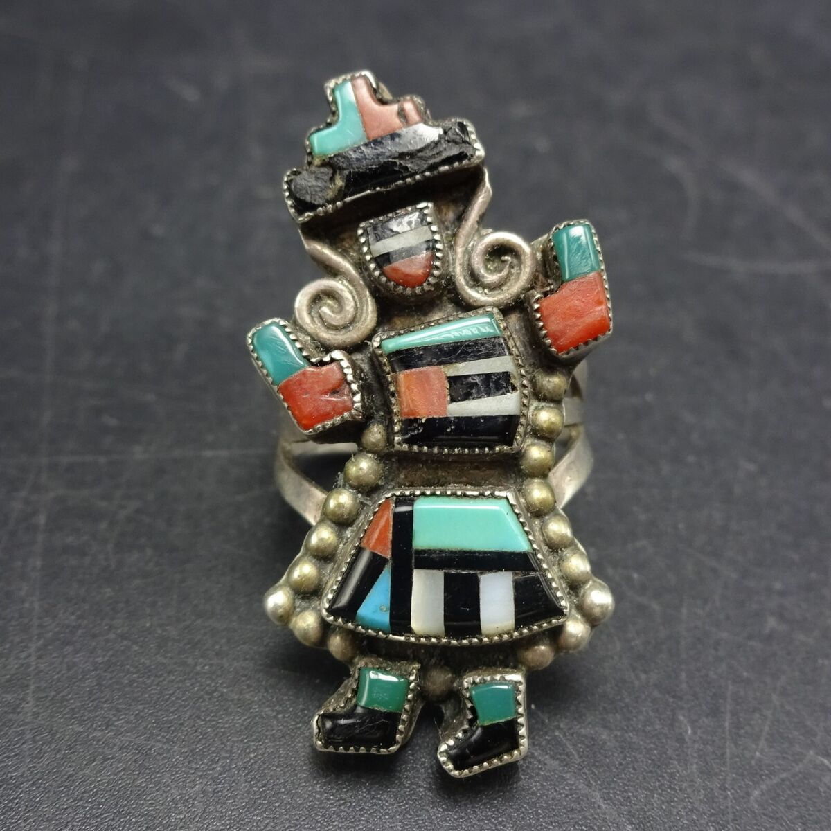 One Of The Best Vintage Zuni Rainbow Man Inlay Sterling Silver Bracelet One Of The Best Vintage Zuni Rainbow Man Inlay Sterling Silver Bracelet