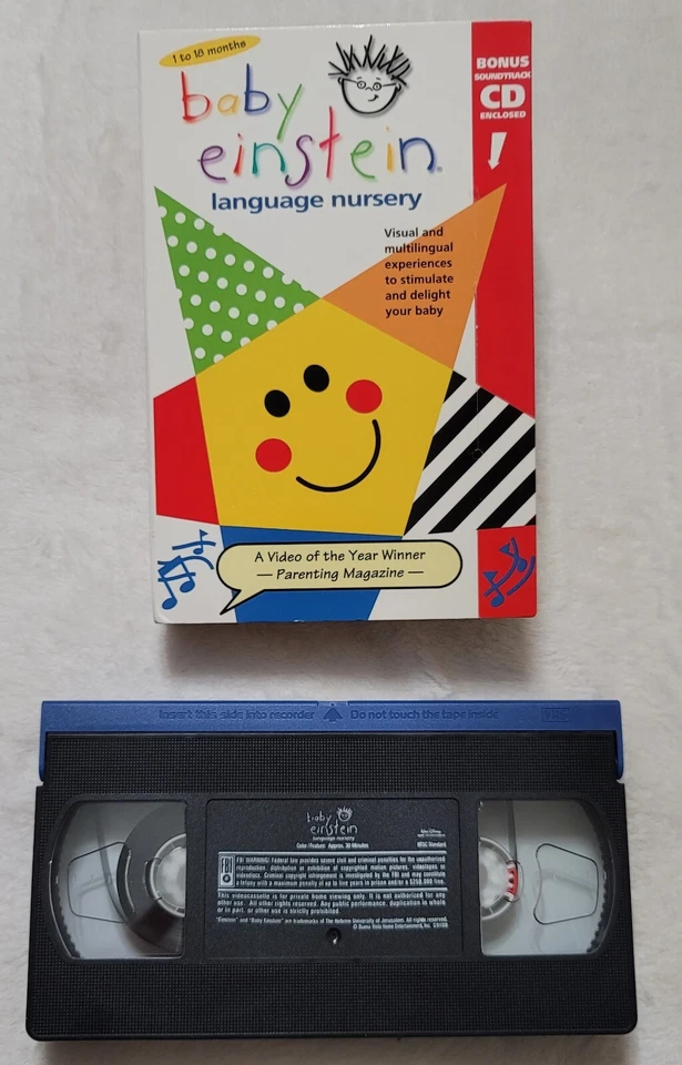 Baby Einstein: Language Nursery VHS Tape 2000 Ages 1-18 Month + Up. Lot Of 5 Vhs - Image 4 of 4