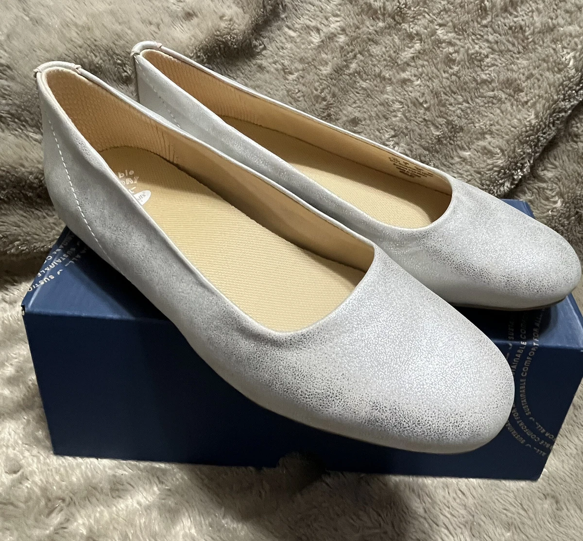 Dr scholls silver flats deals