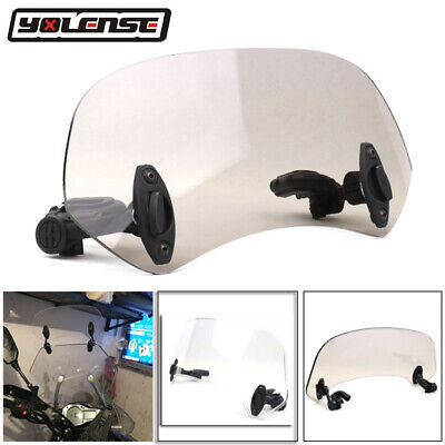 Universal Motorcycle Scooter Adjustable Clip On Windscreen Windshield Extension