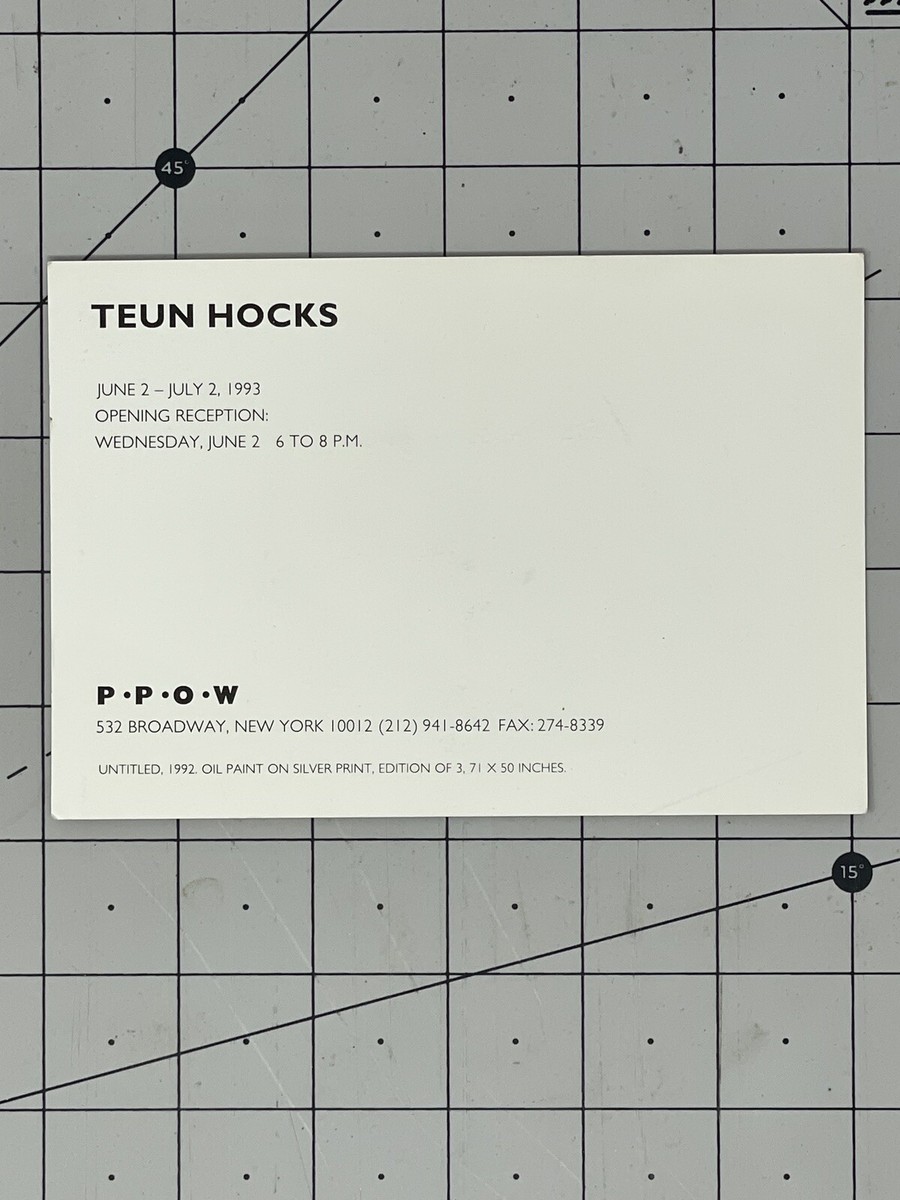 Teun Hocks (1947-2022) Art Show Announcement Card 1993 | eBay