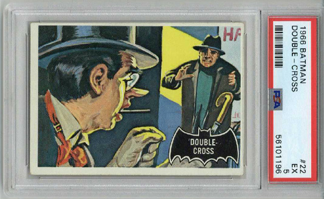 1966 TOPPS BATMAN #32 THE RIDDLER DOUBLE CROSS PSA 5 EXCELLENT LOW POP VERY RARE