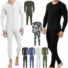 Mens Long Johns Thermal Set Long Sleeve Top Bottom Warm Underwear Baselayer Plus