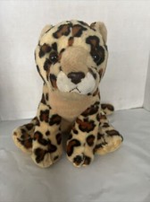 Aurora Destination Nation Sitting Leopard Plush Stuffed Animal 10.5" Tall