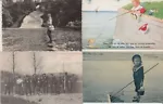FISHING SPORT 100 Vintage Postcards Mostly pre-1940 (L5733)