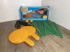 Vintage Nerf Ping Pong Table Tennis Set Parker Brothers Toy In Box No-Manual