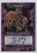 2022 Prizm Draft Picks College Penmanship Purple Ice 17/99 Kris Murray Auto 1c9a
