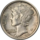 1918-P Mercury Dime Nice BU+ Full Split Bands Strong Strike