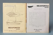 SEAFORTH Coastal Cruiser Yachts Sailboat  Dealer Sales Brochure Price List ~ FLA