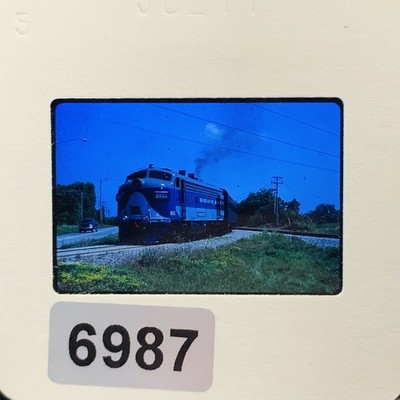 Vintage 1951 Wabash Railroad Diesel Streamliner Train 35mm Slide Original Photo